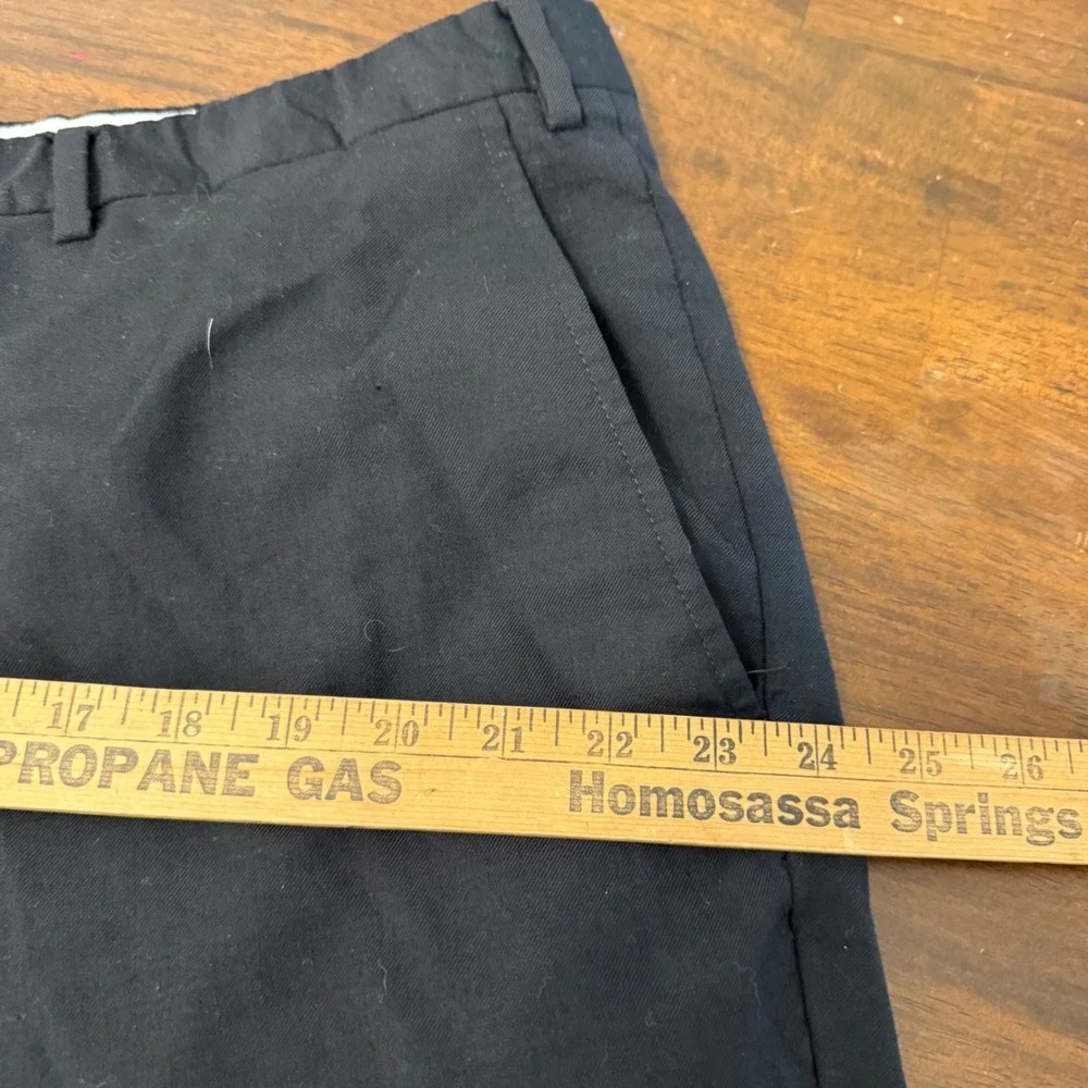 Santorelli Romeo Luxury Serge Black Virgin Wool Dress Pants Men 44 Made in Italy